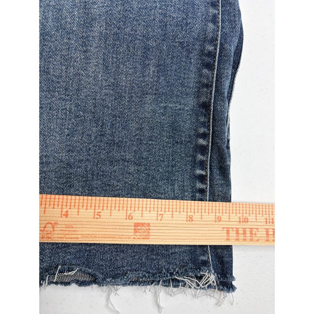 Social Threads Risen Jeans Cora High Rise Kick Flare 7/28 Raw Hem Boho Denim - Picture 9 of 9
